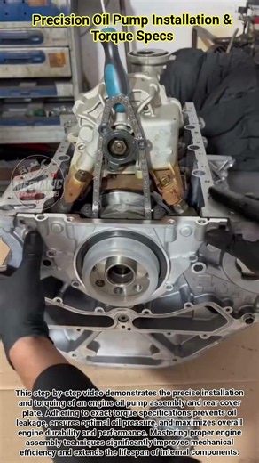 Precision Oil Pump Installation & Torque Specs #shorts #mechanic #automobile