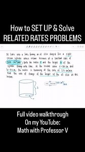 Related Rates Setup (AP Calculus Example)