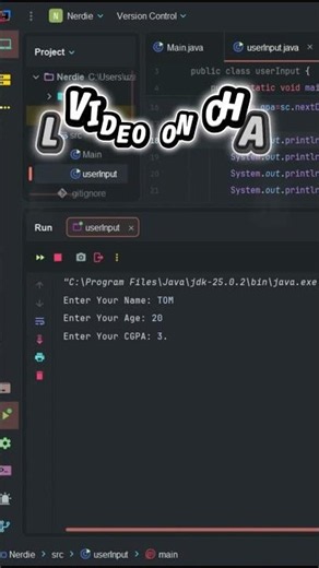 Java User Input Output in 15 Seconds 🚀 #Shorts