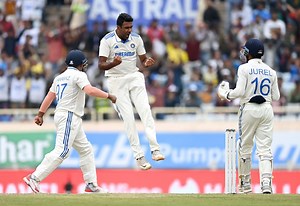 [Watch] Ravichandran Ashwin takes 2 wickets in the same over in his 100th Test