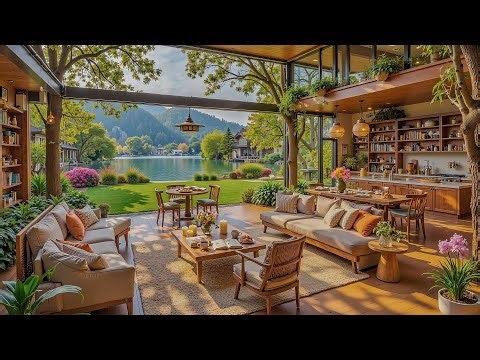 Morning Spring Jazz Café Escape | Gentle Jazz Background for Calm Study and Work