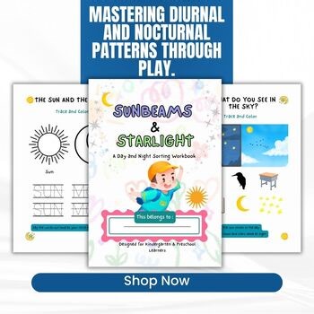 Pre-K & Kindergarten Day and Night Sorting Workbook | Early Science & Routines