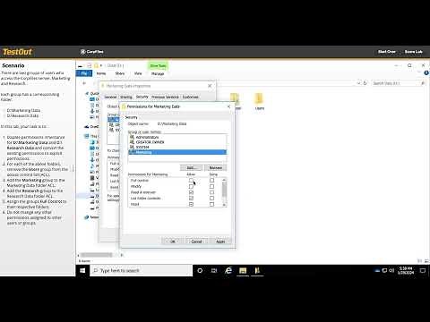 4.3.5 Configure NTFS Permissions : TestOut
