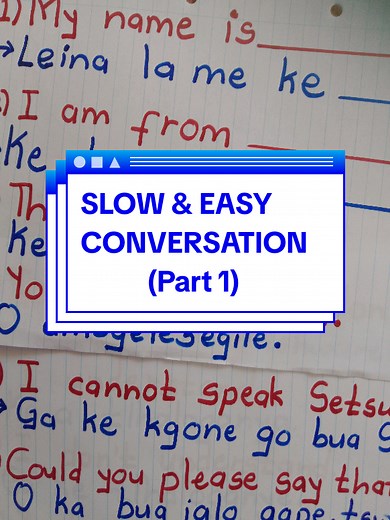 SLOW & EASY SETSWANA CONVERSATION (Part 1)