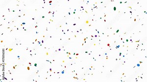 Party confetti with round shapes - seamless looping, alpha channels and 4K