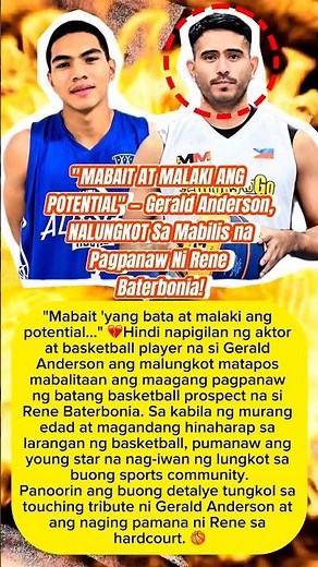 Gerald Anderson, PUNO NG LUNGKOT Sa Pagpanaw ng Young Hooper na si Rene Baterbonia! #shorts #rene