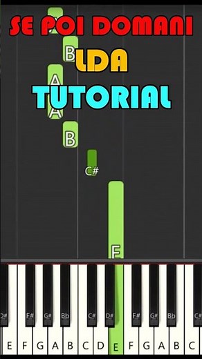 SE POI DOMANI - LDA - tutorial ritornello (mano destra) #pianoroll #ritornellipop