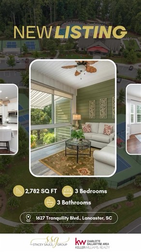 55+ living at its finest ✨ Beautifully upgraded Tree Tops home with sunroom, paver patio, Generac generator, and resort-style amenities—comfort, style, and community all in one! 1627 Tranquility Boulevard, Lancaster, SC $629,000 (803) 768-5478 https://bit.ly/1627tranquility | The Stacey Sauls Group - Keller Williams Realty | Facebook