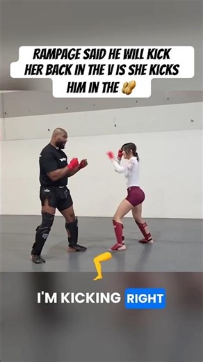 Rampage will kick her back in the V???? #viral #rampage #shorts #rampagejackson #trending