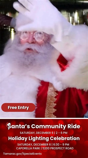 Wave to Santa and his friends as they travel through Tamarac! The ride ends at Caporella Park for our Holiday Lighting Celebration. 🎄✨ Track Santa’s sleigh: Tamarac.me/Santa. | City of Tamarac