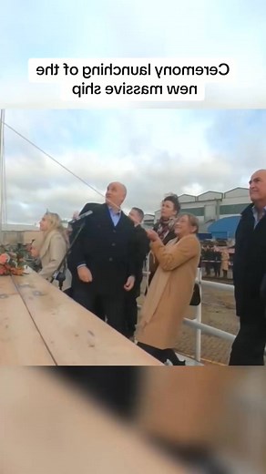 Ceremony launching of the new brand ship 😳 #ship #vessel #launching #launch #landing #boating #boatlife #maritimelife #waterfun | Amazing shipspotting