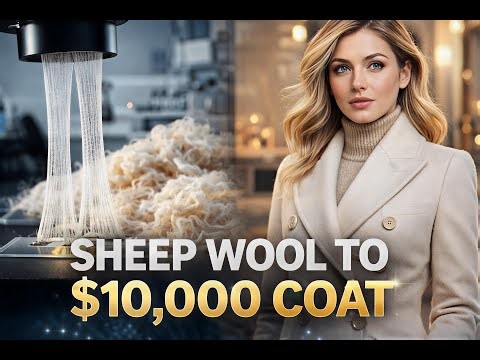 Inside the High-End Coat Factory: Sheep Wool to $10,000 Designer Piece | Full Process