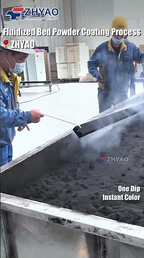 The process of manual dip powder coating with preheating. #dipcoating