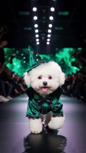 Bichon Fashion Show Runway #dogfashion #bichonfrise #shorts