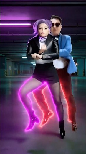 Unstoppable Neon Gangnam Style Remix | Underground Car Park Dance (PSY + Girl)
