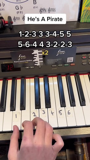 How to play ‘Hes A Pirate’ on the pino easy! #captainjacksparrow #johnnydepp #howtoplaypiano #pianocover #pianotutorial
