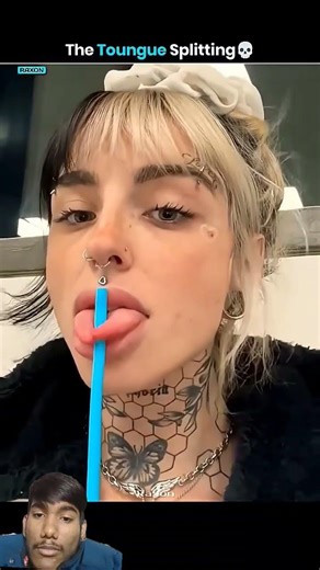 Alien tongue | Two tongues #shorts