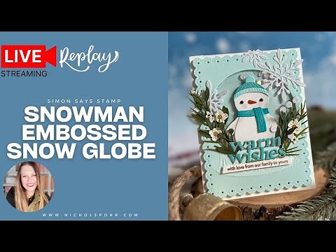 Enchanting Snowman Embossed Snow Globe Card!