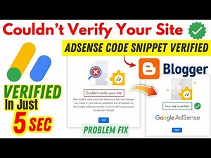 Couldn't Verify Your Site Google AdSense in Blogger Problem Fix (Just in 5 Sec)