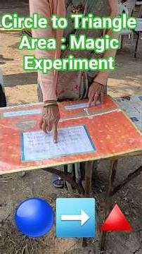 Circle to Triangle : Area Magic Experiment 🔵➡️🔺 #MathTrick #math #maths #EduShorts #planmystudy