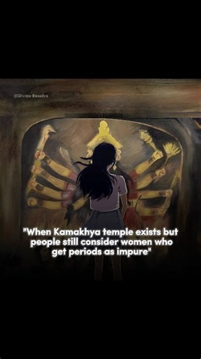 Divine Resolve on Instagram: "The Kamakhya Temple in Assam celebrates menstruation as sacred, yet many still view it as impure. The temple honors Goddess Kamakhya, believed to menstruate during the Ambubachi Mela, symbolizing fertility and creation. However, societal taboos continue to restrict menstruating women from temples and social spaces. This contradiction stems from a lack of awareness and outdated beliefs. If a revered temple embraces menstruation as divine, society must also recognize 