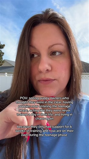 And this my friends is why my puppy owners clients have access to me from the puppy phase through the entire time they own their dog Because dogs go through phases, and small regressions are inevitable, but they can be worked through within days when you already have someone in your corner who knows your puppy, their personality, and you, to give you a gameplan without you having to get on a waitlist, wait for a session or dish out more money