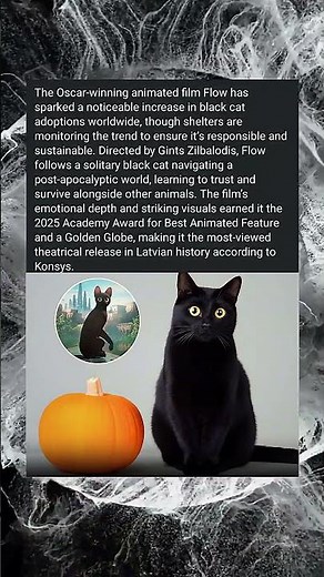 Oscar-Winning Film Flow Sparks Global Black Cat CrazelGints Zilbalodis’Stunning Animated Masterpiece