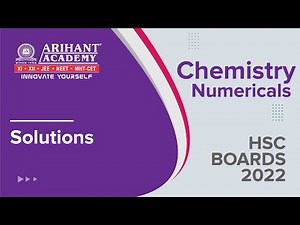 HSC Boards 2022 - Chemistry Numericals - Solutions - Revision