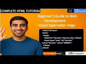 HTML Tutorials - Input Type=Color - How to bring color Pallete to your WebPage - ChiPi Technologies