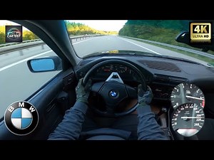 BMW E34 520i Touring on the Autobahn! | Legendary M50B20 Engine POV Drive!