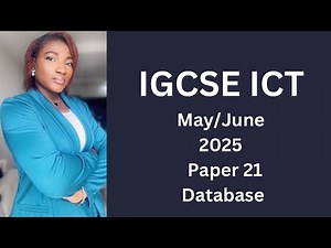 IGCSE ICT May/June (0417) 2025 21 - Database