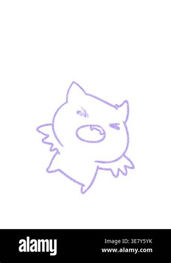 stretching up animation of Cute Bat Charcoal Drawing Stock Video Footage - Alamy