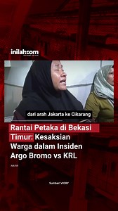 Sedikitnya 14 orang tewas dan puluhan lainnya mengalami luka-luka setelah dua kereta bertabrakan di Stasiun Bekasi Timur, yang berjarak sekitar 30 kilometer dari Jakarta, pada Senin. Kecelakaan terjadi ketika kereta jarak jauh Argo Bromo rute Jakarta–Surabaya masuk ke jalur KRL di dekatnya, sehingga menyebabkan benturan keras dan membuat puluhan penumpang terjebak di dalam gerbong. Rekaman di lokasi menunjukkan ambulans berjajar di luar stasiun, sementara tim penyelamat dan petugas darurat berup