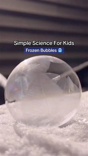 Frozen Bubble Experiment for Kids in Winter