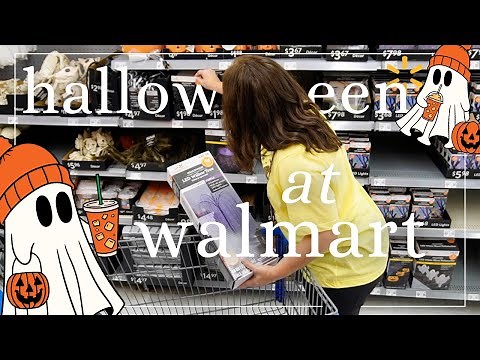 WALMART Halloween decor shopping + my haul 2024! (Full Walkthrough)