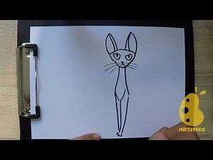 How to Draw sphynx cat