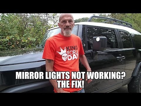 Toyota FJ Cruiser mirror lights not working, fixed!