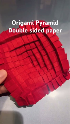 Origami Pyramid with double sided paper #origami #geometricorigami #geometry #tessellation