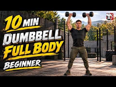 Military Calisthenics Workout for Beginners | 10-Min Dumbbell Full Body