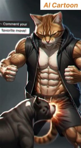 “Epic Kitten Fight 🐱💪 | The Bodybuilder Cat Champion”#youtubeshorts#cat#aishorts #funnyanimals#cute