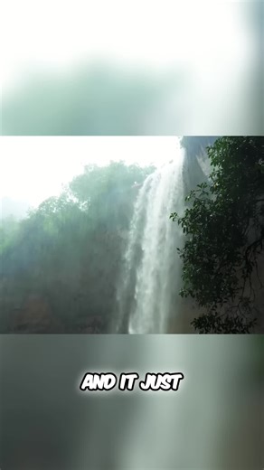 This Amazon downpour is NUTS. The waterfall is getting wider, and flash flood conditions are here. Time to go! #AmazonRainforest #FlashFlood #DangerousPlaces #TravelNightmare
