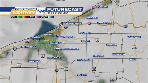 FIRST WARNING WEATHER: Mild and dry today with some sun breaking out. Approaching front will set up rain late tonight into Friday and Saturday. Colder Sunday with some snow | Erie News Now