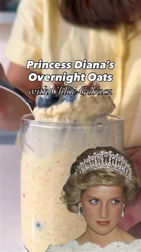 EatingWell on Instagram: "✨ A breakfast fit for royalty ✨ Here’s how to make Princess Diana’s favorite Overnight Oats: Ingredients: 1 cup rolled oats 1 cup freshly squeezed orange juice 1 cup strained (Greek-style) yogurt 1 tbsp raw honey 1/4 tsp cinnamon (optional) 1/2 honey crisp apple 1 lemon, juice only 1 cup fresh blueberries 1/2 cup toasted walnuts Add the orange juice to the oats, stir and cover with plastic wrap and refrigerate over night. Stir in the Greek yogurt, honey (to taste) and l
