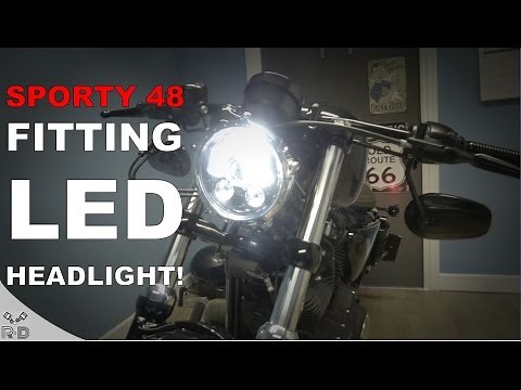 HOW TO: Daymaker LED Headlight & RSD Bezel Install | Harley Sportster 48