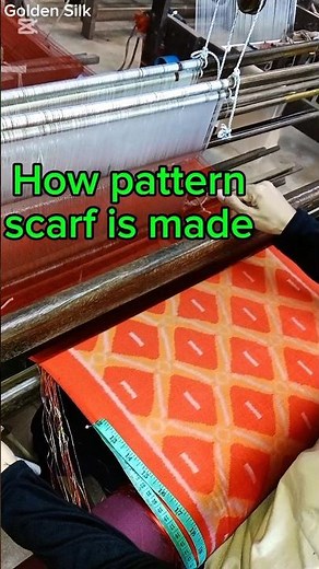 How Khmer pattern scarf is made - Khmer traditional silk textiles on loom weaving for patterns scarf