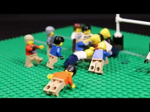 Lego Rugby Stadium, Stop Motion Match & Creative Builds! | Lego Sports Animation 🏉