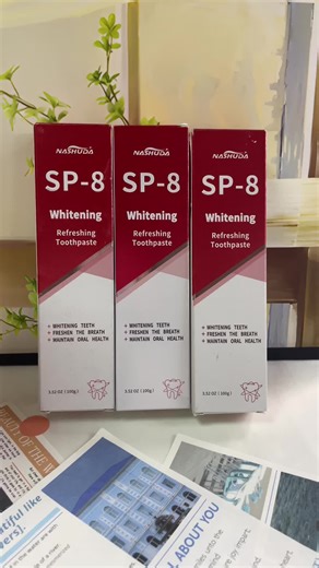 NASHUDA SP8 Triple Whitening Toothpaste: Improved formula manage oral health, remove stains , prevent yellowing of teeth, freshen breath#tiktok#tiktok #TikTokShopBacktoSchool