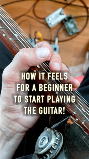 How It Feels For a Beginner to Start Playing Guitar!