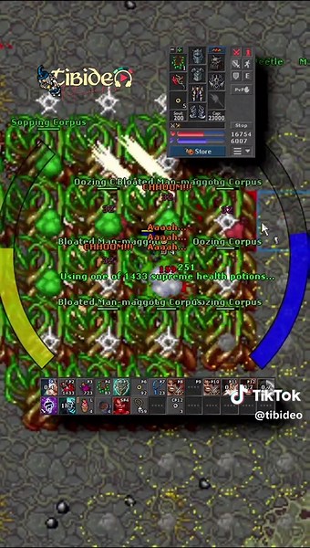 Tibia 1880 EK vs. Oozing Corpus | MMORPG Gameplay