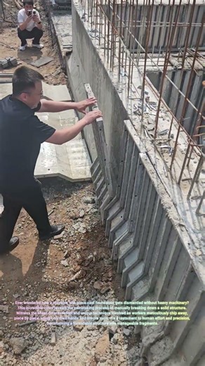 Breaking Cast Foundation by Hand 💪